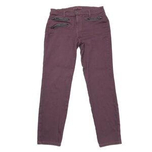 J Brand Zip Skinny‎ Maroon Womens 29